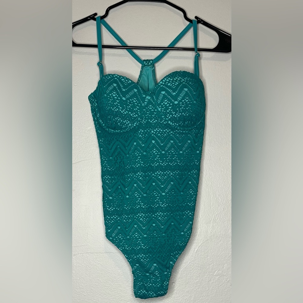 Tinibikini wintermint one piece swimsuit.